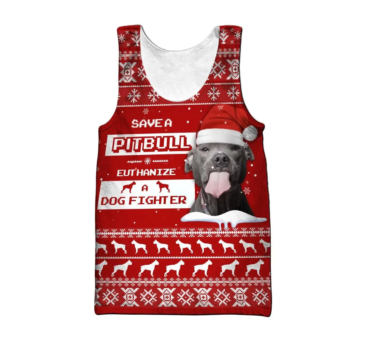 Pitbull Love 3D All-Over Print Tank Top | Dog Lover Sleeveless Shirt