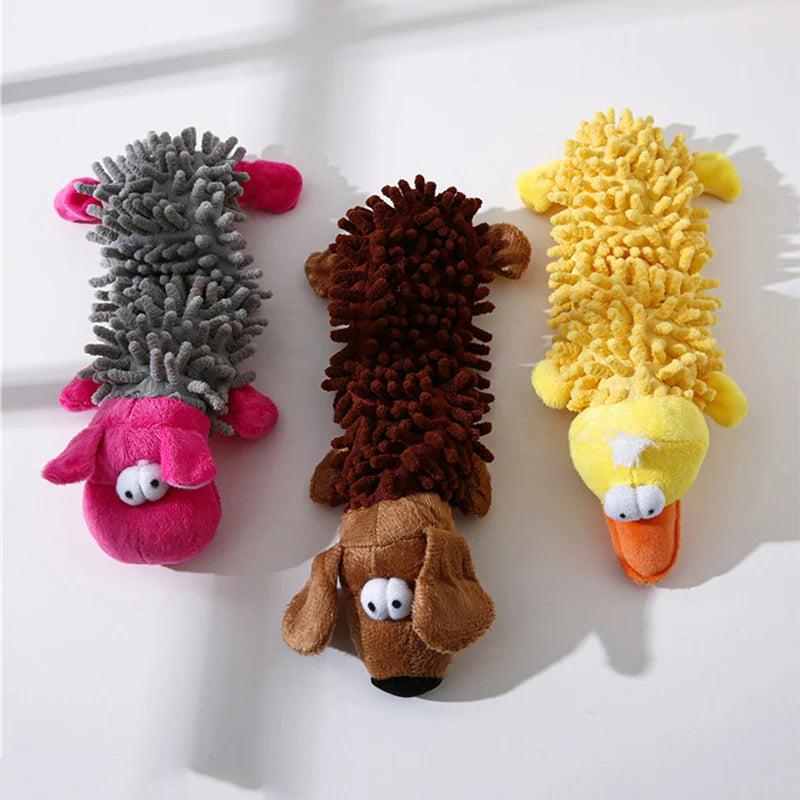 Squeaky Plush Animal Toy for Small Dogs – Cute Fleece Chew Toy for Puppies