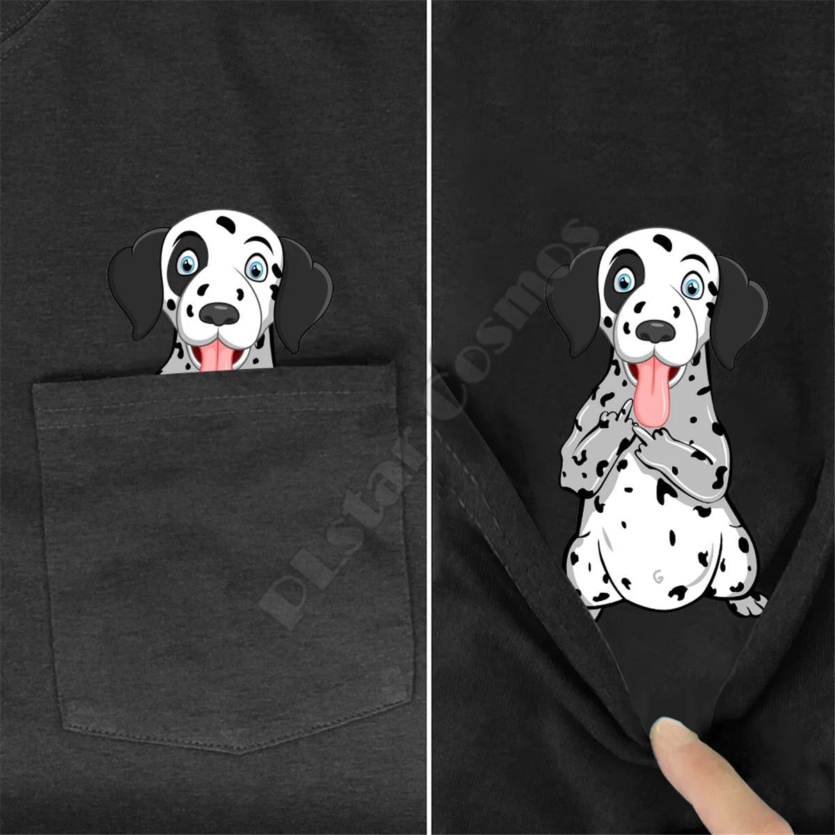 Border Collie Pocket Print T-Shirt – Funny Dog Lover Tee