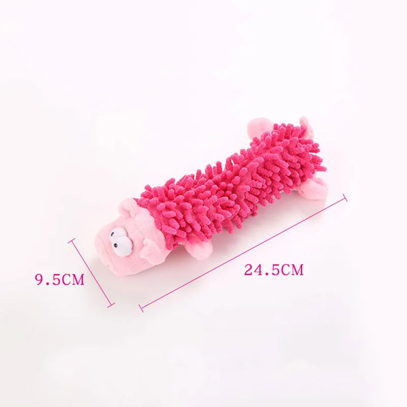 Squeaky Plush Animal Toy for Small Dogs – Cute Fleece Chew Toy for Puppies