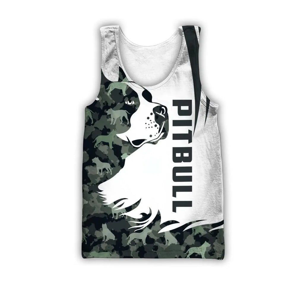 Pitbull Love 3D All-Over Print Tank Top | Dog Lover Sleeveless Shirt