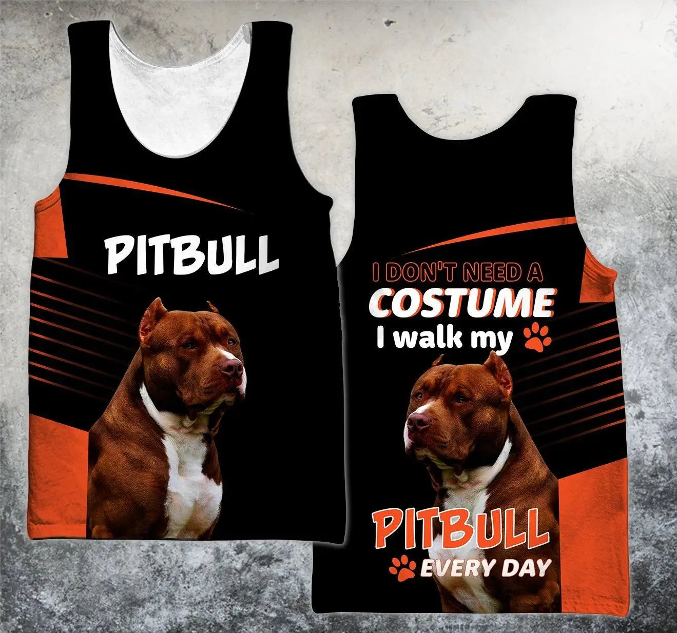 Pitbull Love 3D All-Over Print Tank Top | Dog Lover Sleeveless Shirt