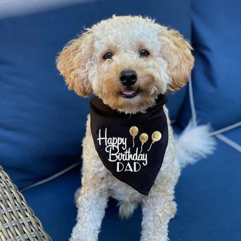 Happy Birthday Dog Bandana – Dad & Mom Edition