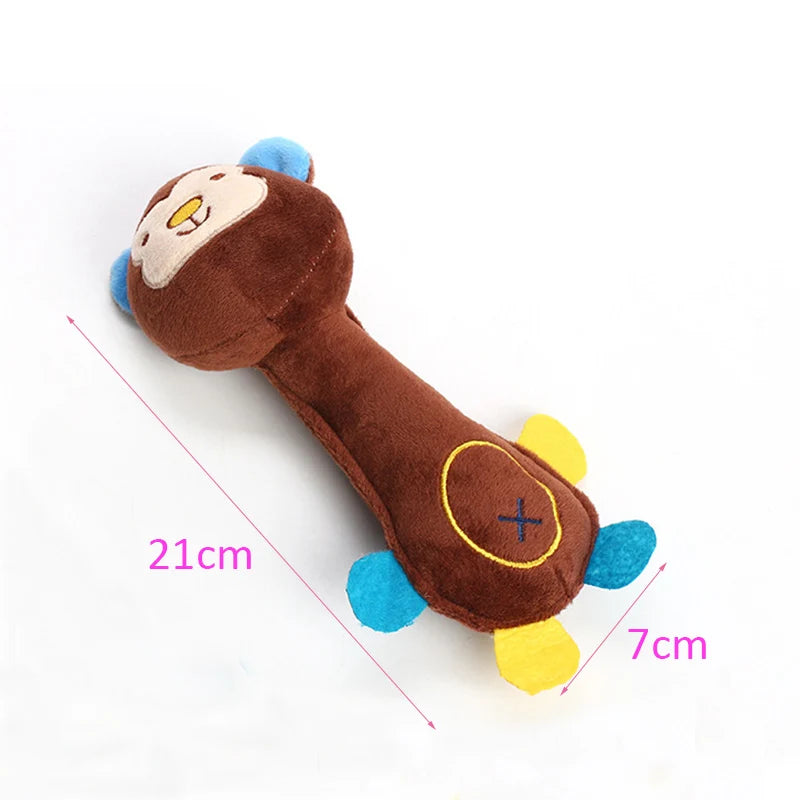 Squeaky Plush Animal Toy for Small Dogs – Cute Fleece Chew Toy for Puppies