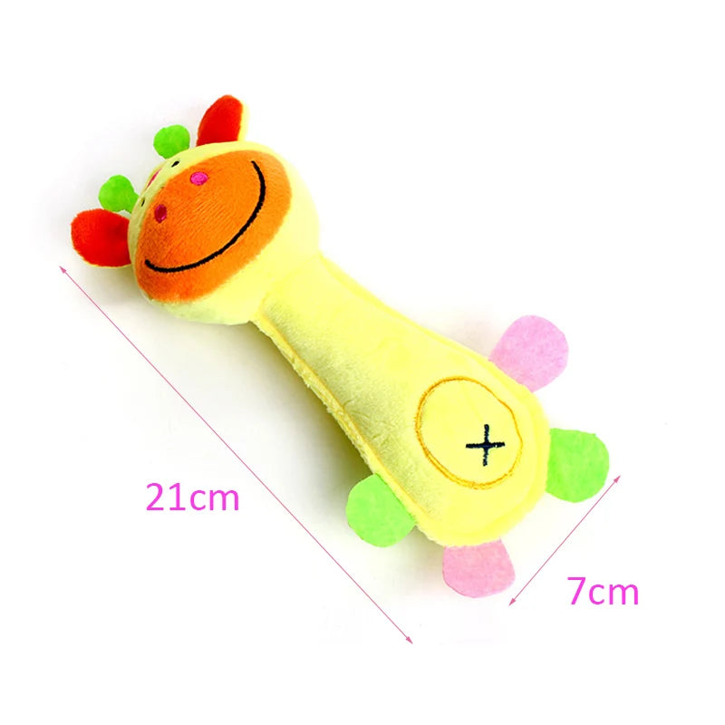 Squeaky Plush Animal Toy for Small Dogs – Cute Fleece Chew Toy for Puppies