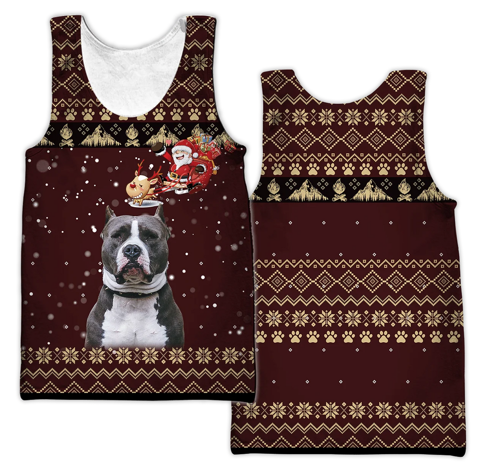 Pitbull Love 3D All-Over Print Tank Top | Dog Lover Sleeveless Shirt