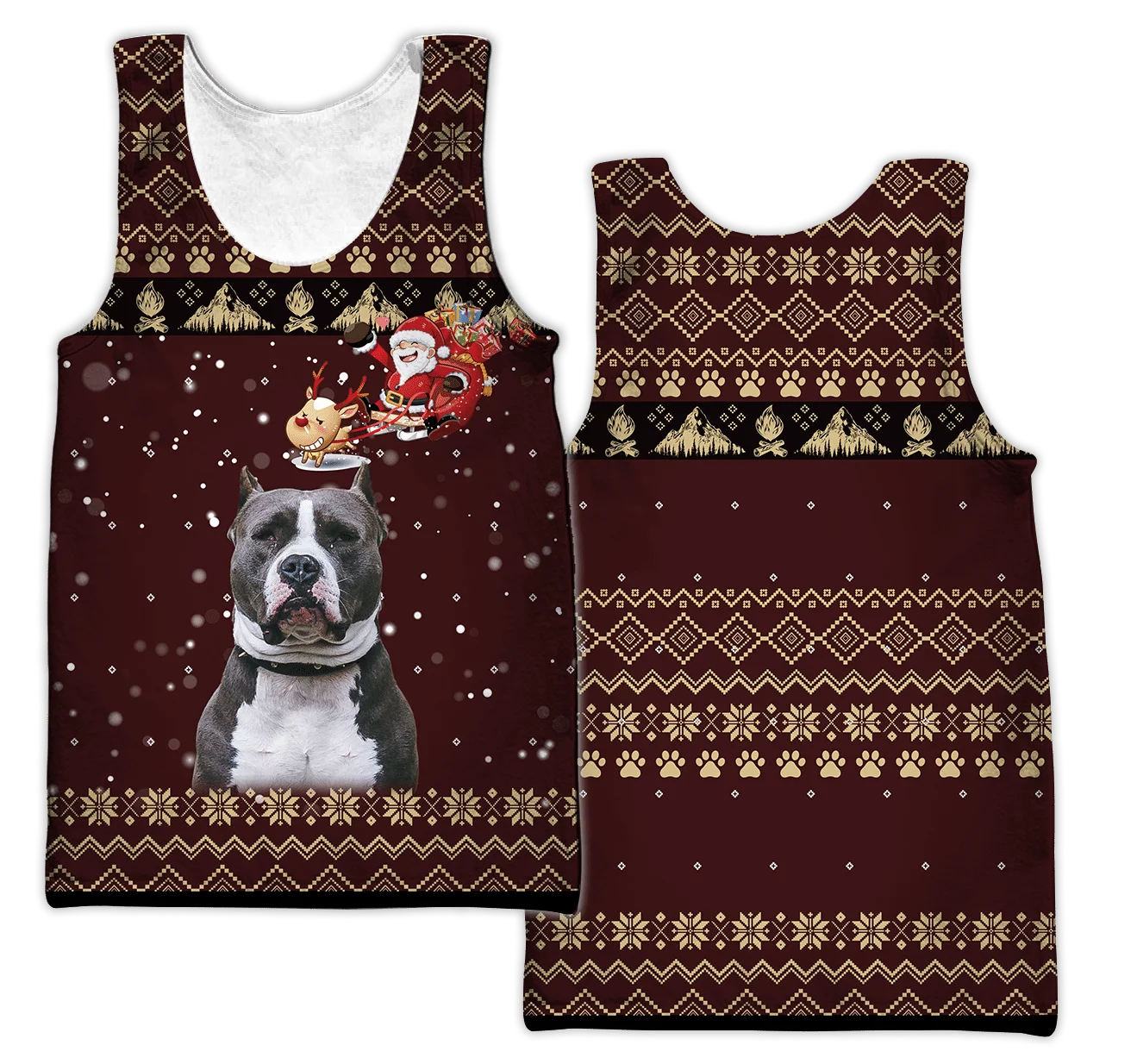 Pitbull Love 3D All-Over Print Tank Top | Dog Lover Sleeveless Shirt