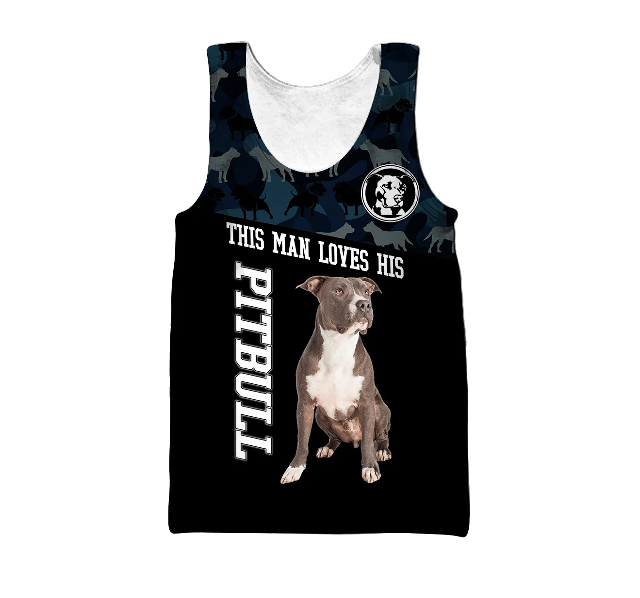 Pitbull Love 3D All-Over Print Tank Top | Dog Lover Sleeveless Shirt