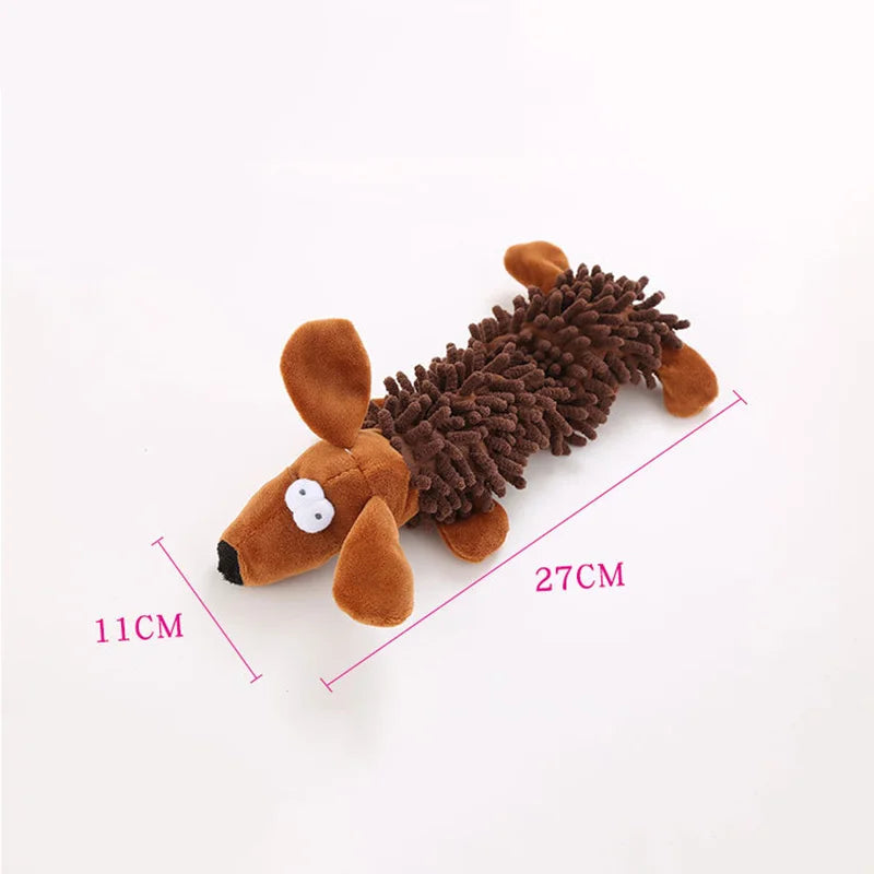 Squeaky Plush Animal Toy for Small Dogs – Cute Fleece Chew Toy for Puppies