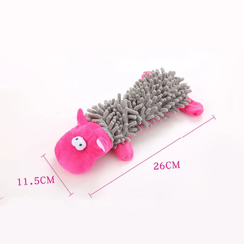 Squeaky Plush Animal Toy for Small Dogs – Cute Fleece Chew Toy for Puppies