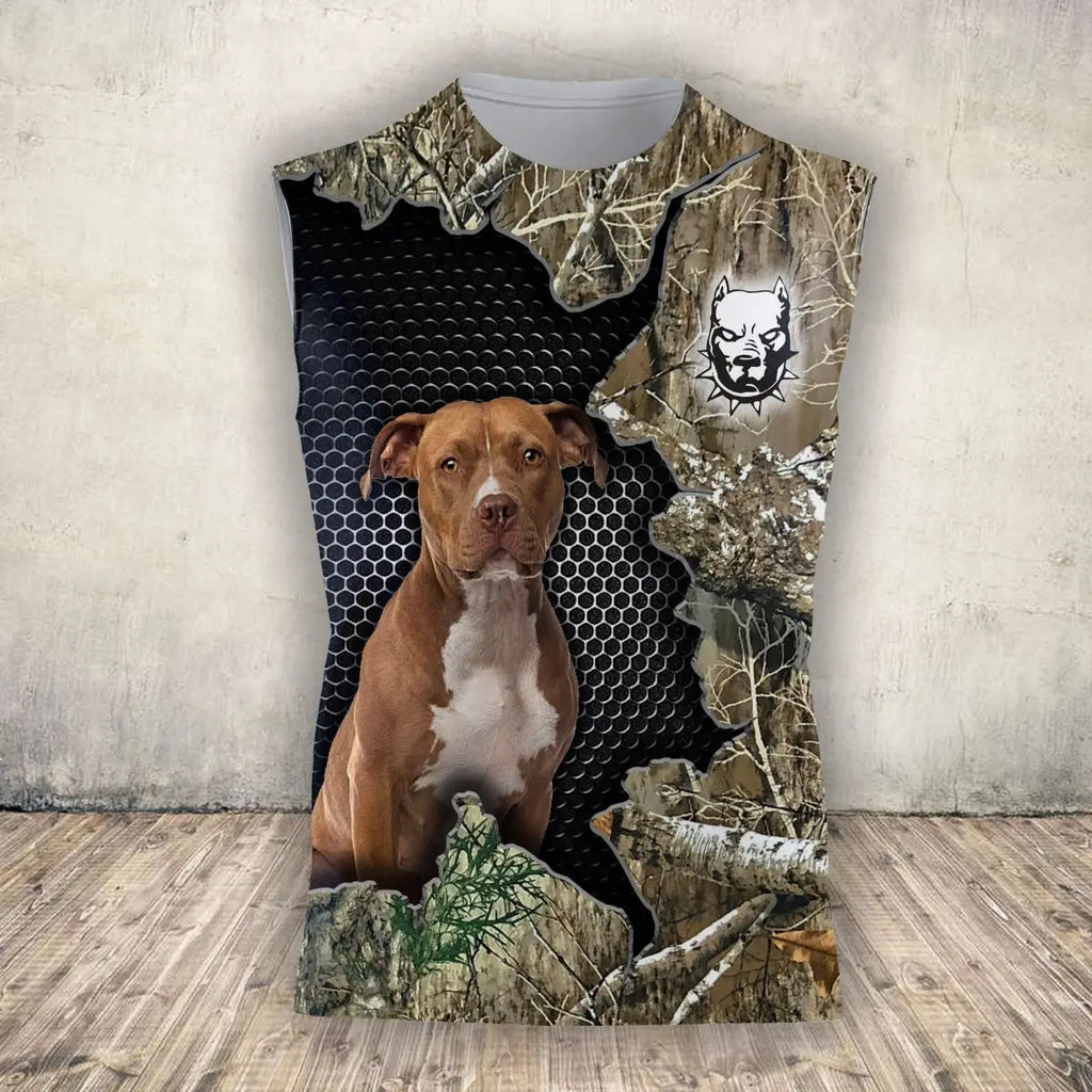 Pitbull Love 3D All-Over Print Tank Top | Dog Lover Sleeveless Shirt