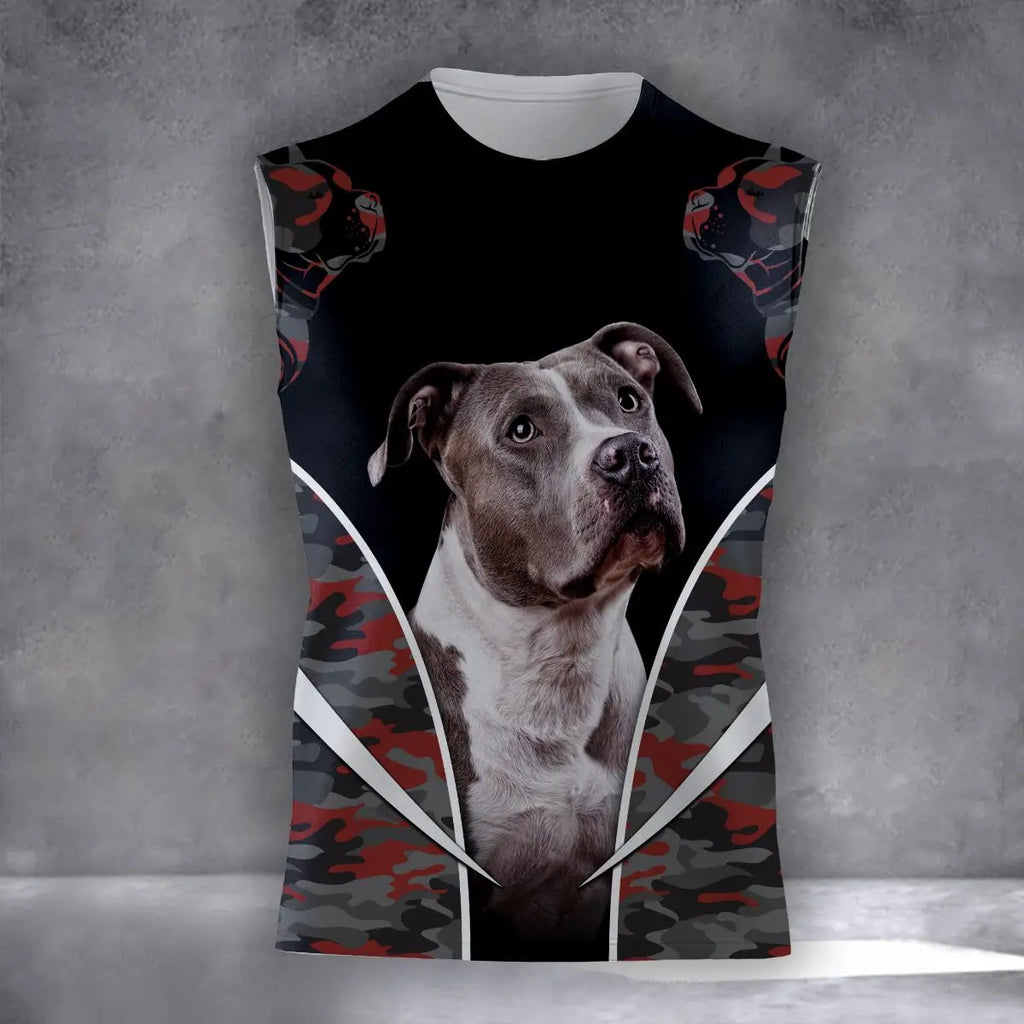 Pitbull Love 3D All-Over Print Tank Top | Dog Lover Sleeveless Shirt