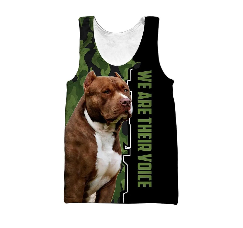 Pitbull Love 3D All-Over Print Tank Top | Dog Lover Sleeveless Shirt