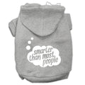 Smarter Than Most People Pet Hoodie — Grey (3XL)