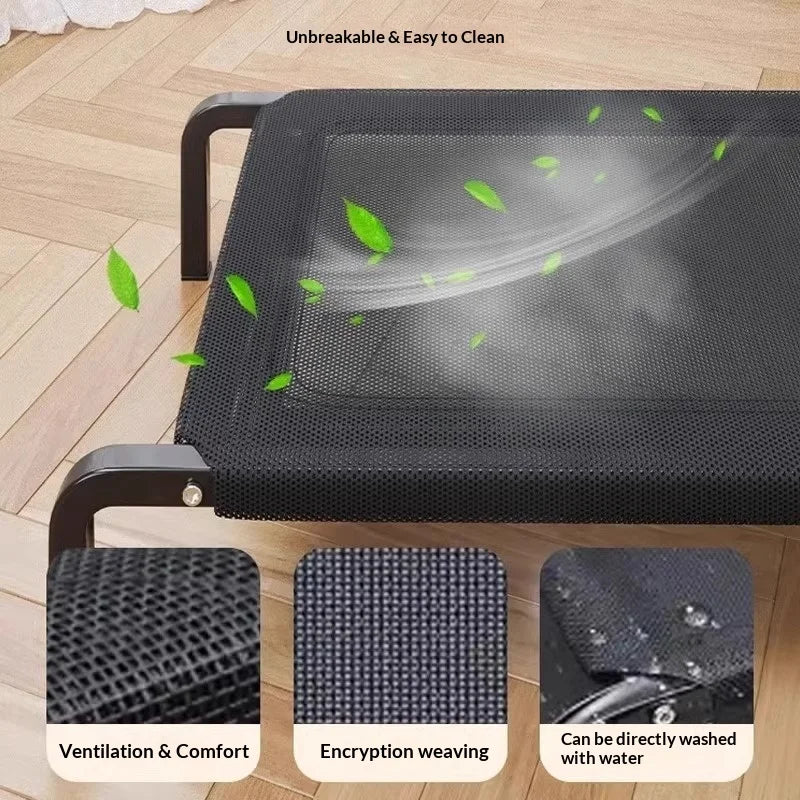 Elevated Raised Dog Cot — Waterproof Chew-Proof Outdoor & Indoor Pet Bed (S–XL)