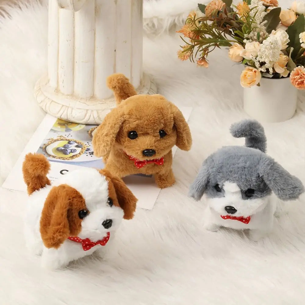 Interactive Plush Robot Puppy Toy — Walking, Barking & Tail Wagging