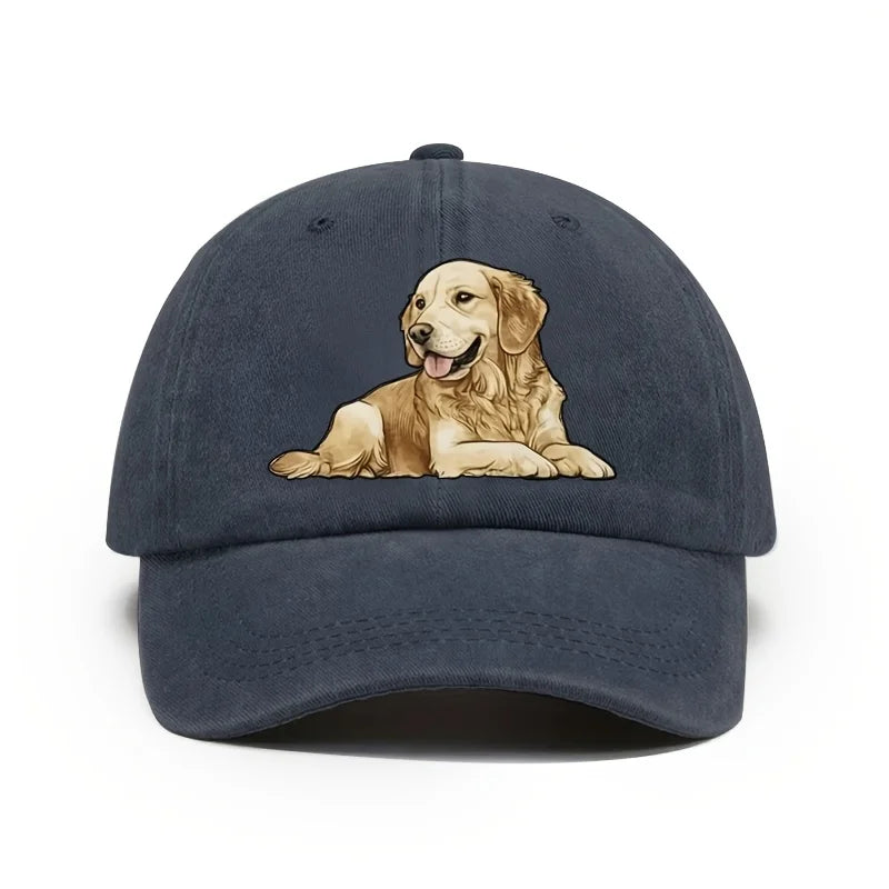Golden Retriever Baseball Cap — Adjustable Sports Hat for Dog Lovers