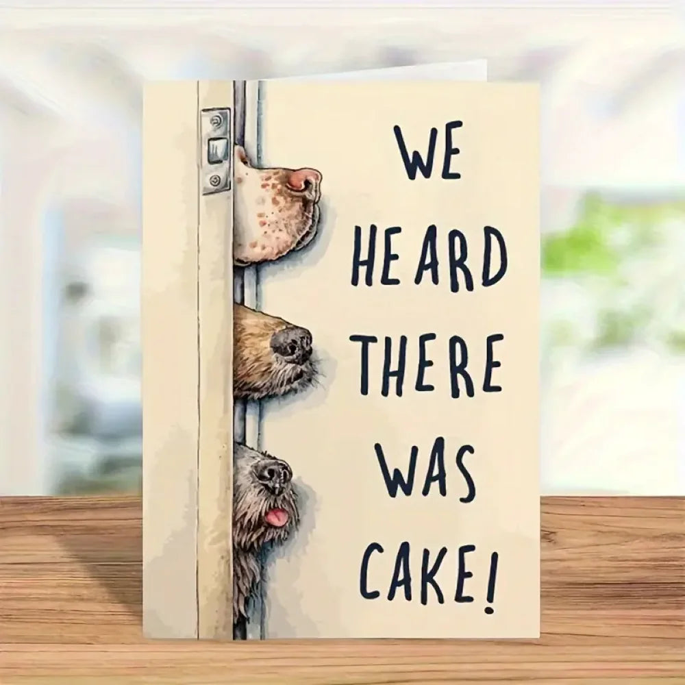 Cute Cartoon Dog Birthday Card With Envelope