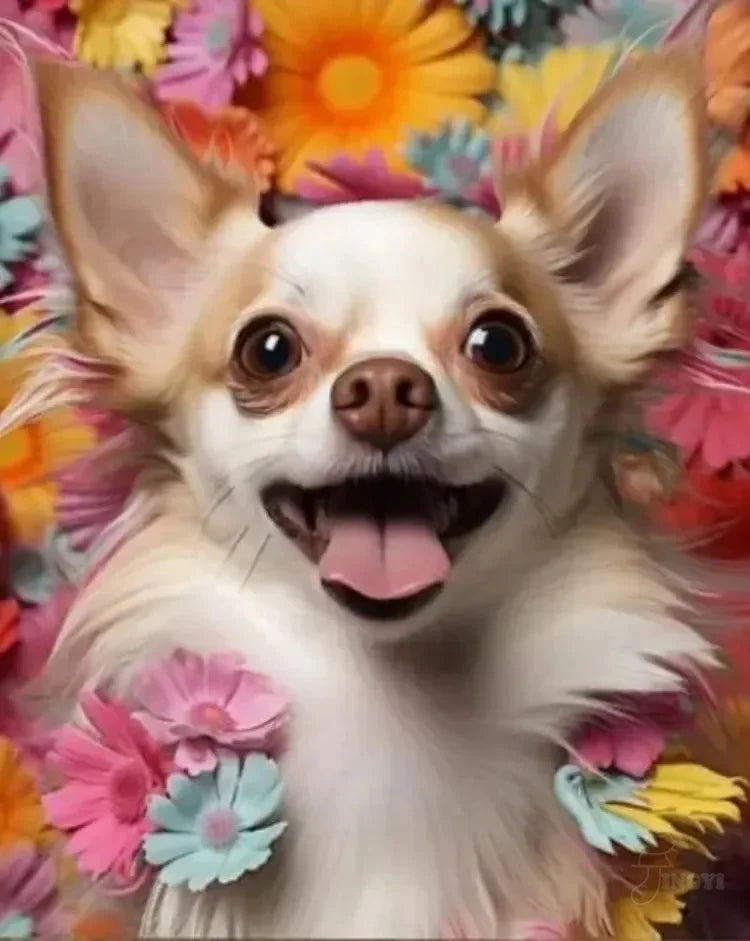 Chihuahua 5D Diamond Painting Kit — DIY Mosaic Embroidery Art for Dog Lovers