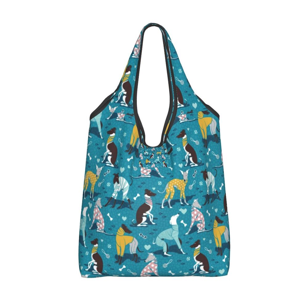 Greyhound Tote Bag — All-Over Print Sighthound Shopping Bag