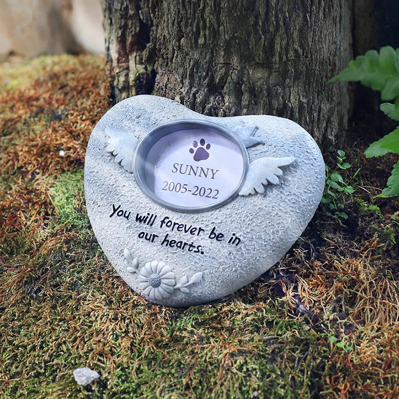 Pet Memorial Resin Tombstone – Desktop Ornament for Dogs, Cats & Small Animals