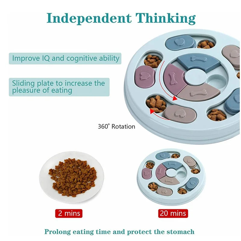 Slow Feeder Dog Bowl – Interactive Puzzle Feeding Toy to Relieve Boredom