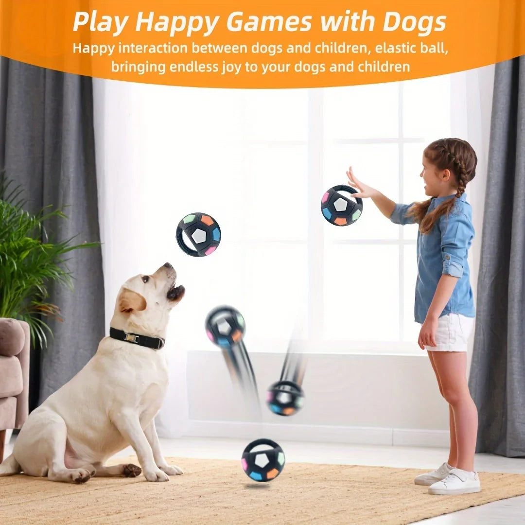 Squeaky Soccer Ball Dog Toy with Handle – Tug of War & Fetch Toy for All Breeds