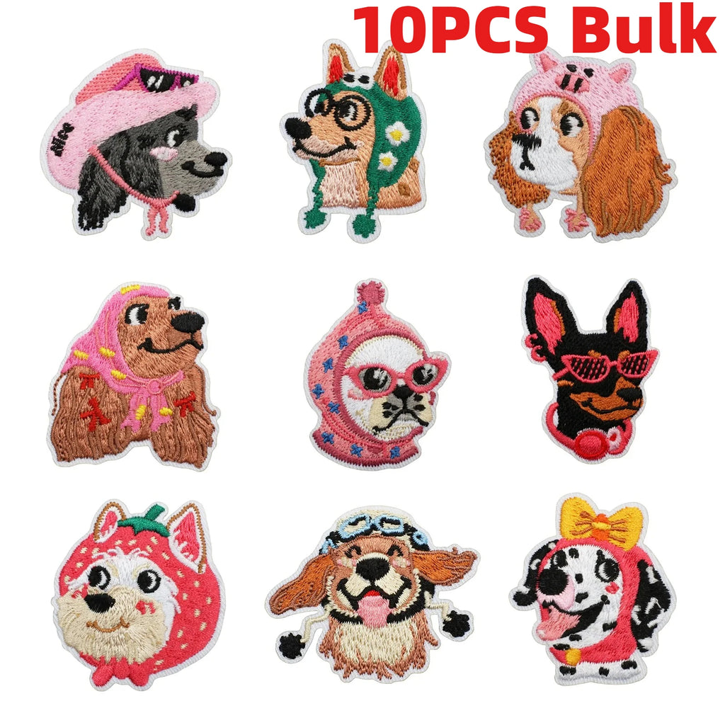 Dog Breed Embroidery Patches Pack – Iron-On Patches for Dog Lovers