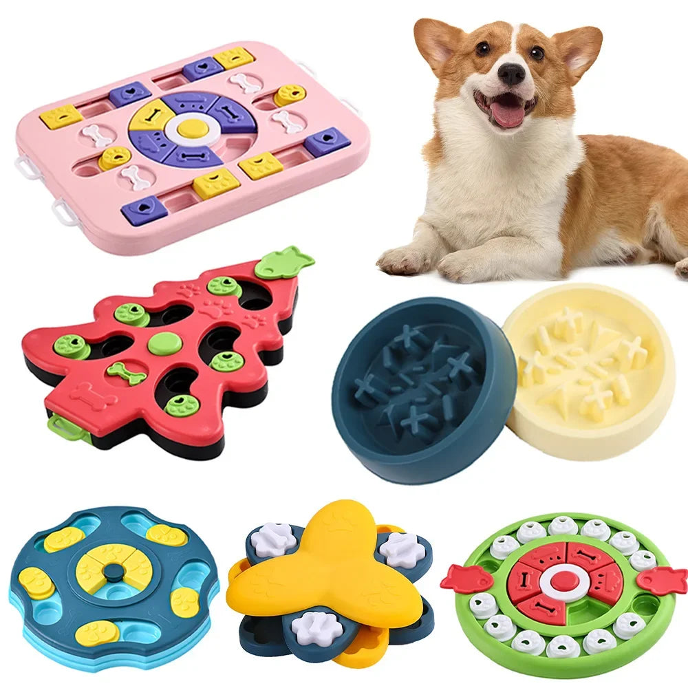 Dog Slow Feeder Puzzle Bowl — IQ Training & Anti-Gulping Food Dispenser