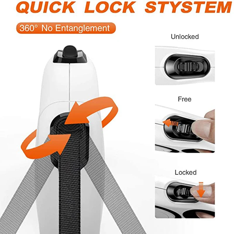 Retractable Dog Leash – Durable Nylon Extending Lead for Small, Medium & Large Dogs