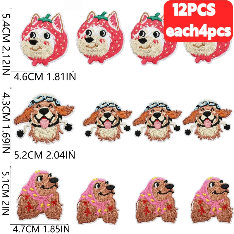 Dog Breed Embroidery Patches Pack – Iron-On Patches for Dog Lovers