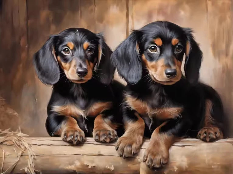 Dachshund 5D Diamond Painting Kit – DIY Dog Art Mosaic Craft for Home Decor