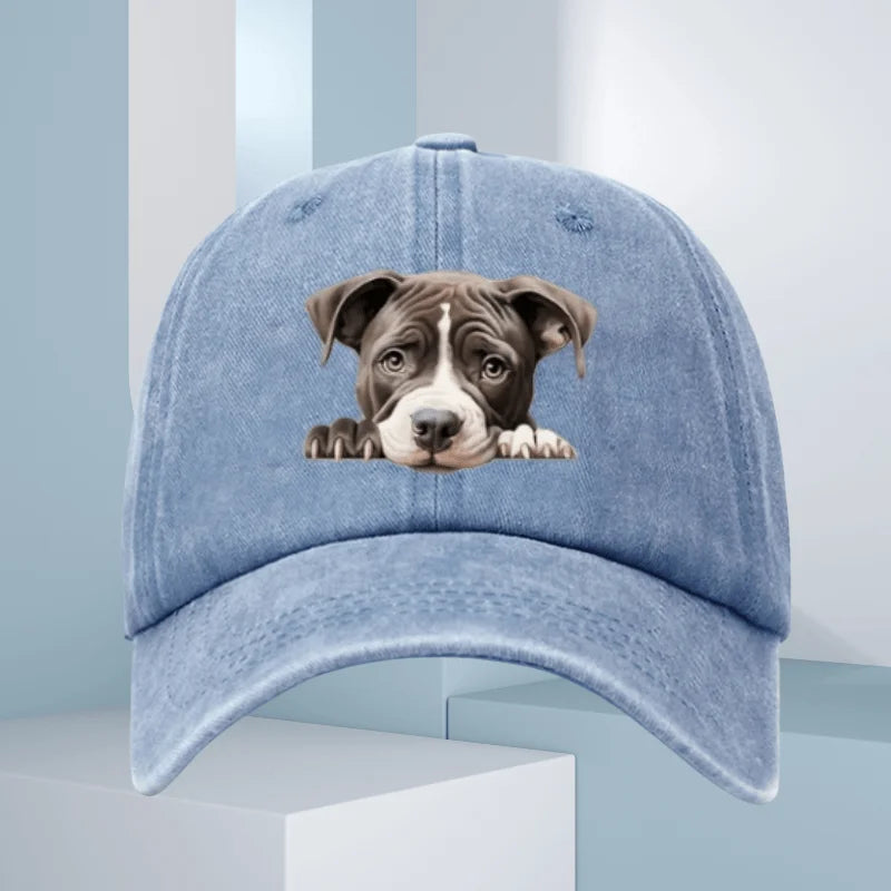 Dog Print Baseball Cap — Adjustable Unisex Hat for Outdoor & Casual Wear