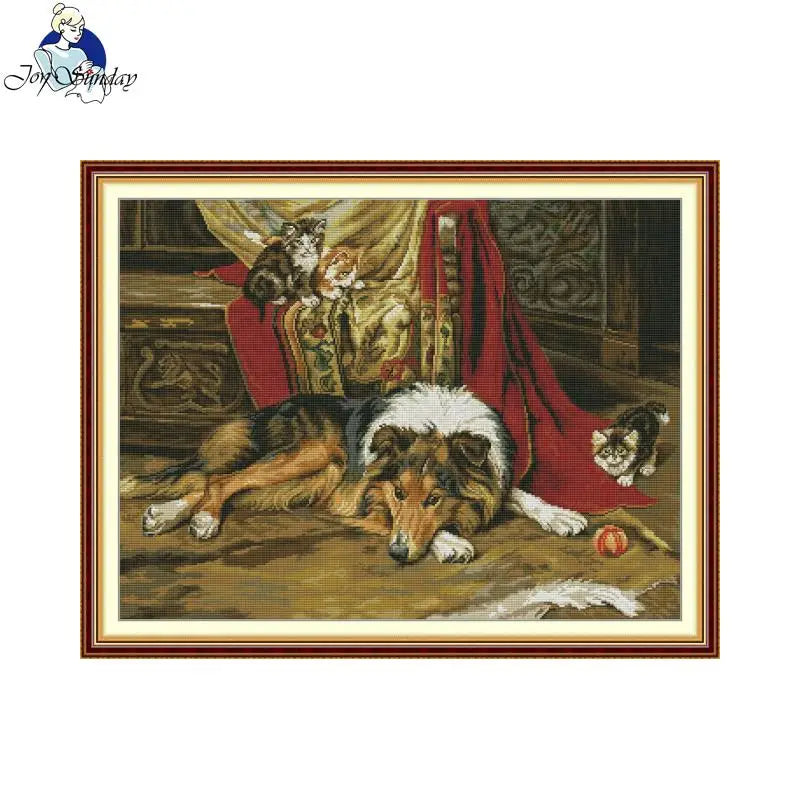 German Shepherd Cross Stitch Kit – DIY Embroidery Set for Beginners & Enthusiasts