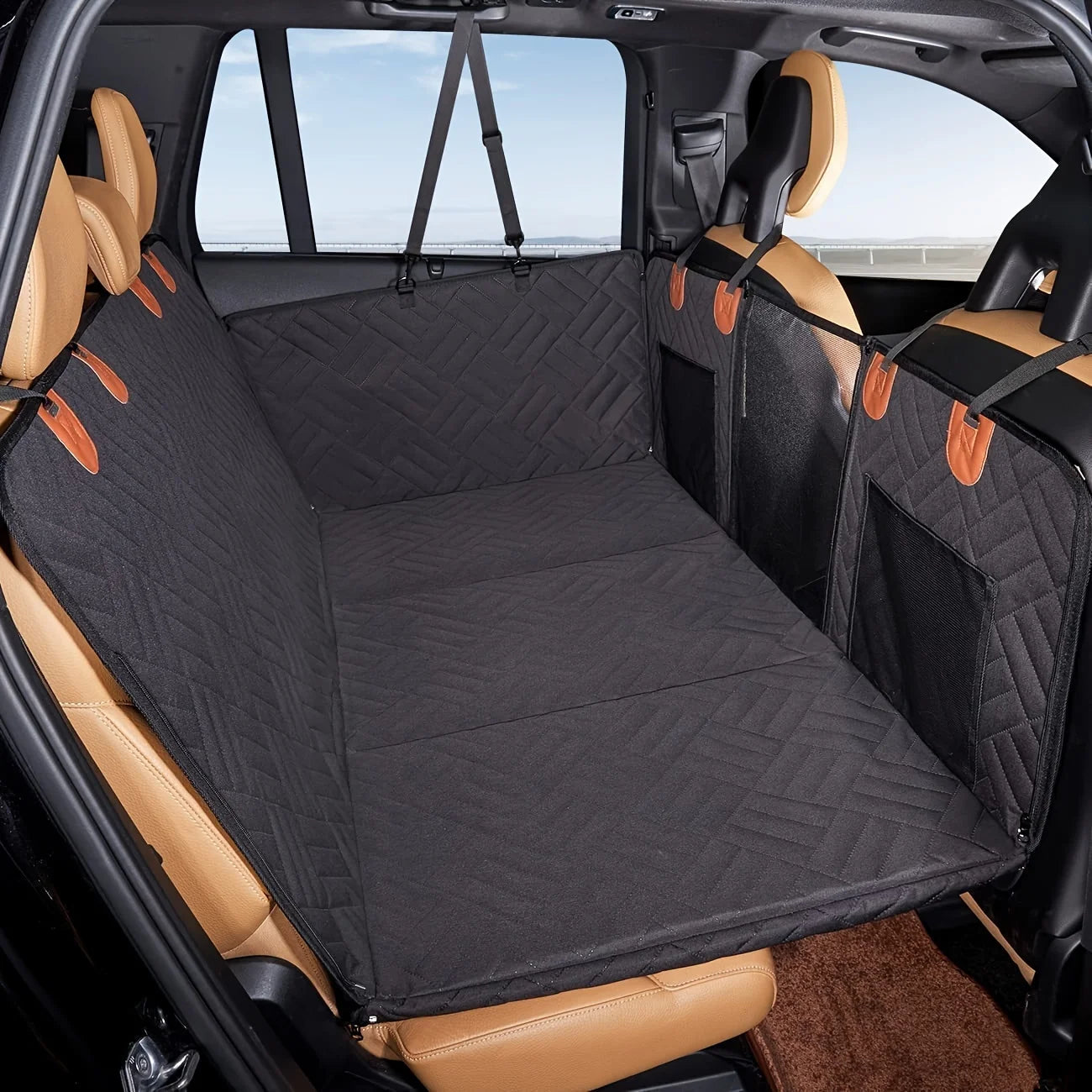 Waterproof Dog Car Seat Cover – Hammock Style, Scratch-Proof & Non-Slip Pet Back Seat Protector