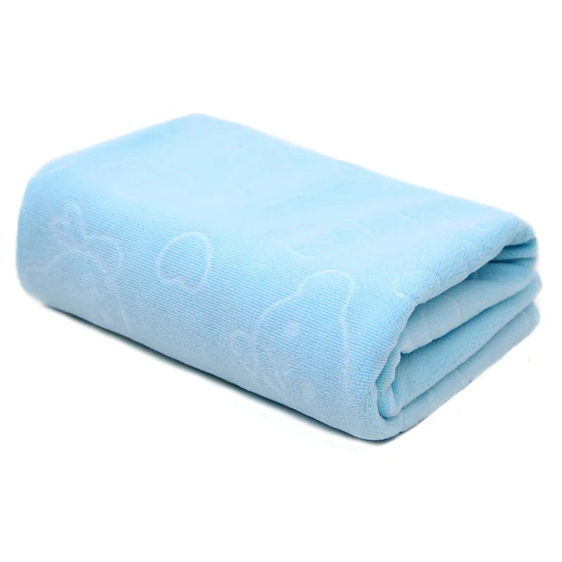 Microfiber Pet Bath Towel – Super Absorbent Dog & Cat Drying Towel (35x70cm)