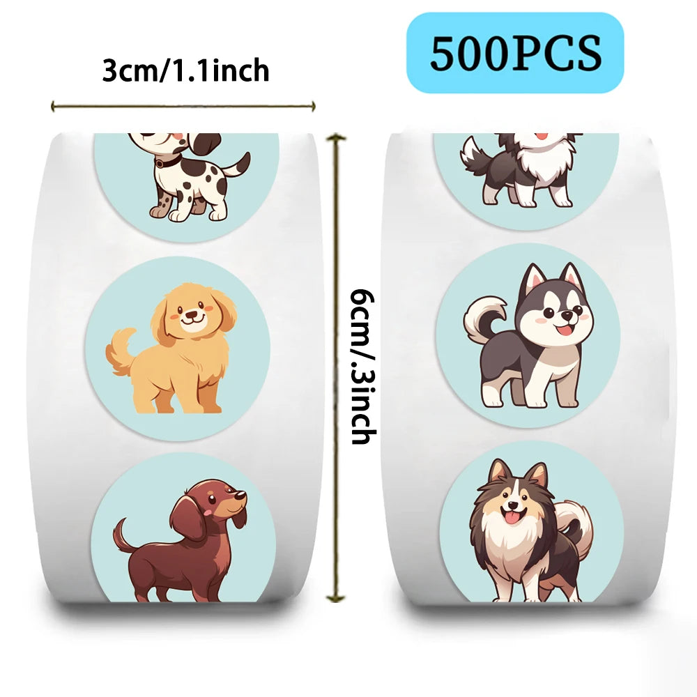 500-Piece Dog Breed Sticker Pack – Cute PVC Stickers for Laptops, Notebooks & More