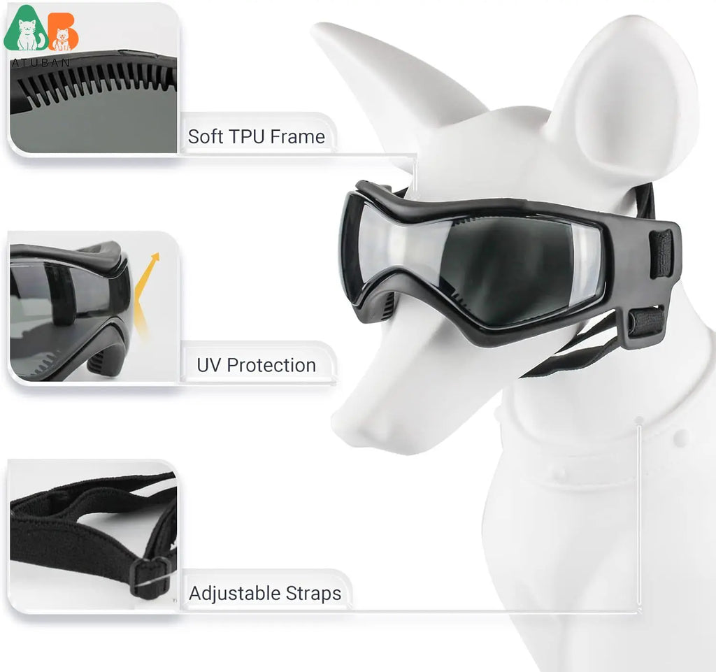 Dog Motorcycle Helmet & Goggles Set – Protective Riding Gear for Small Dogs