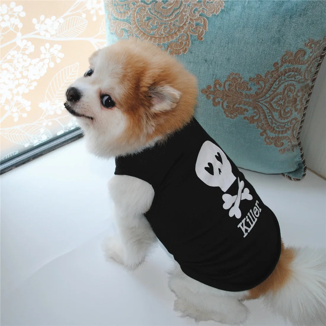 Funny Letter Print Dog Shirts for Small Dogs – Soft Breathable Summer Pet T-Shirts