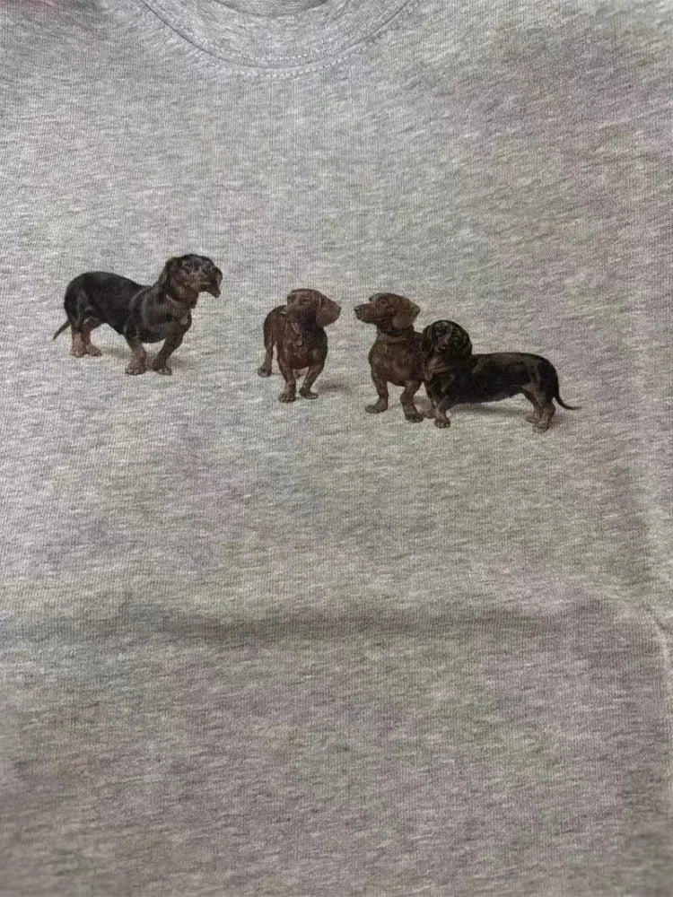 Dachshund Graphic Oversized T-Shirt – Streetwear for Dog Lovers