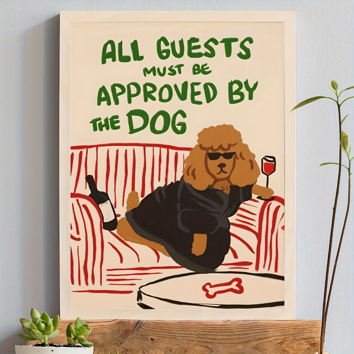 Modern,Cartoon Featuring Humorous Dog Wall Art Print Canvas Painting Poster Picture For Living Room,Bedroom Home Decor