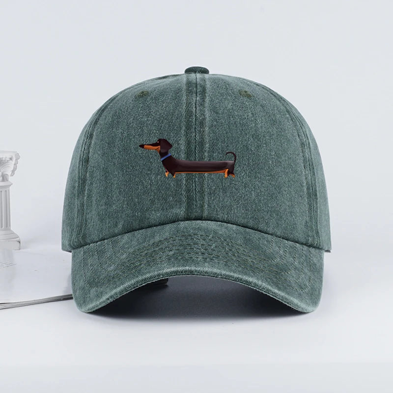 Dachshund Baseball Cap – Vintage Washed Dog Lover Hat