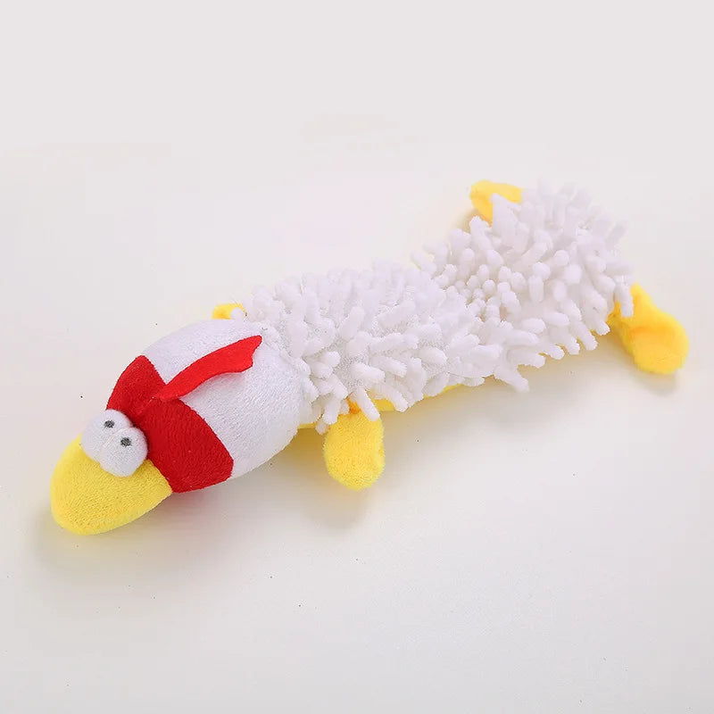 Squeaky Mop Fur Plush Dog Toy – Bite-Resistant Chew Toy