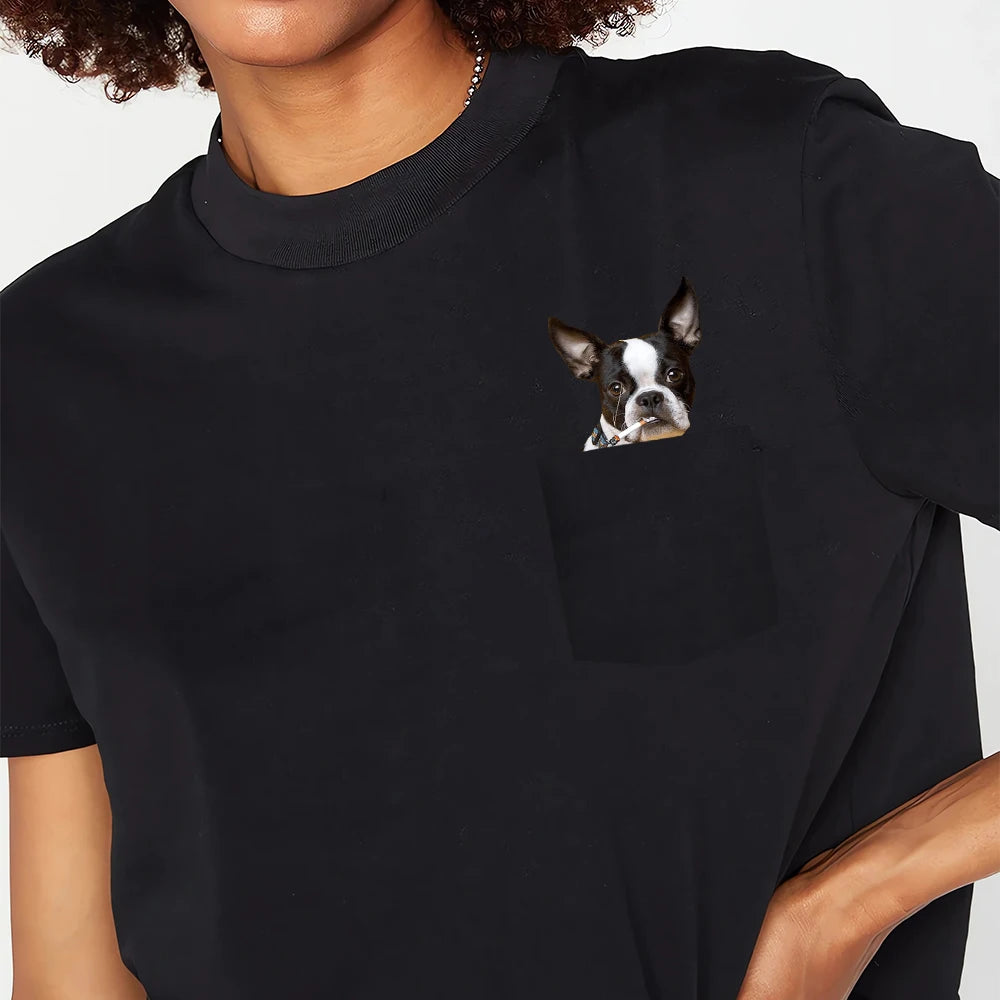 French Bulldog Smoking & Middle Finger Print T-Shirt – Funny Dog Lover Tee
