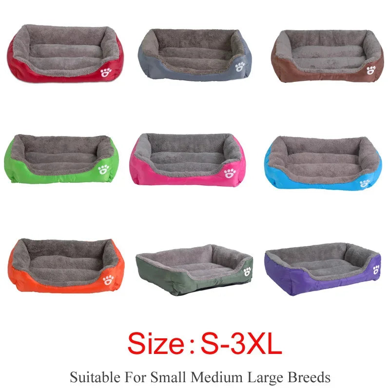 Paw Sofa Dog Bed — Waterproof Fleece Pet Bed for Small to Large Dogs (S–3XL)