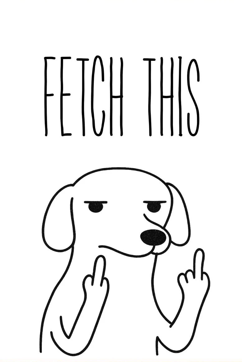 Minimalist Dachshund Dopamine Poster – Fun Puppy Wall Art Print