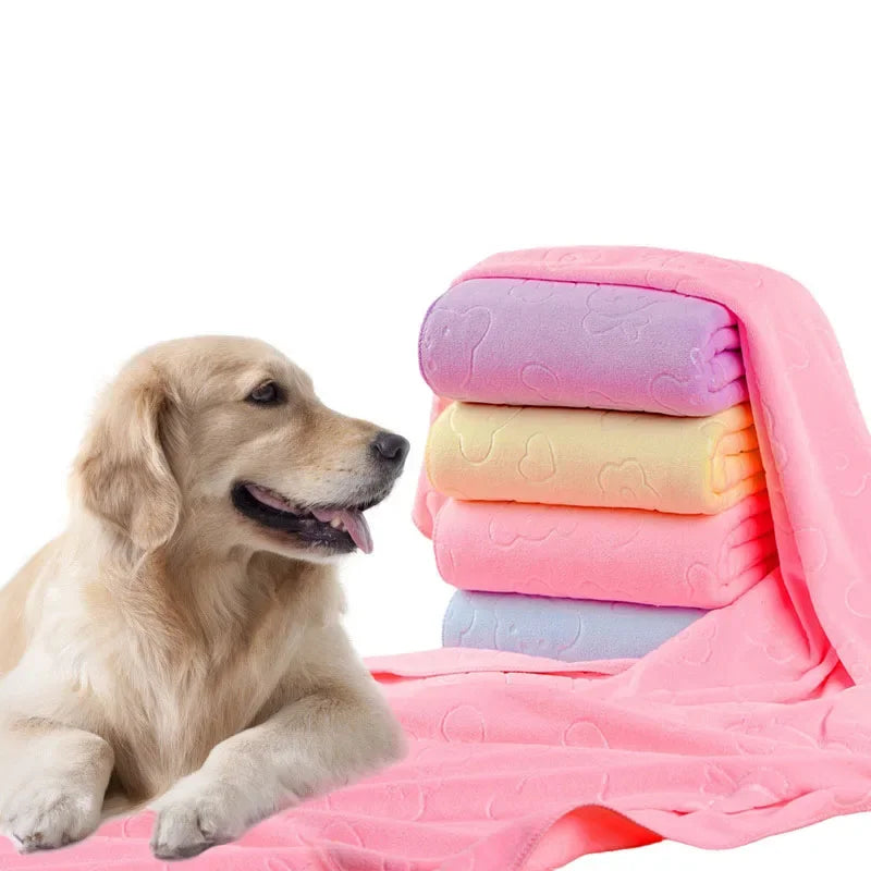 Microfiber Pet Bath Towel – Super Absorbent Dog & Cat Drying Towel (35x70cm)