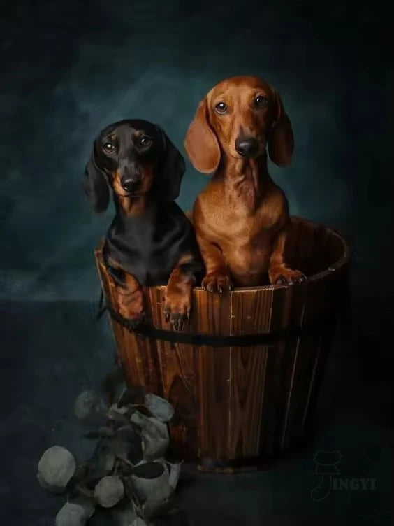 Dachshund 5D Diamond Painting Kit – DIY Dog Art Mosaic Craft for Home Decor