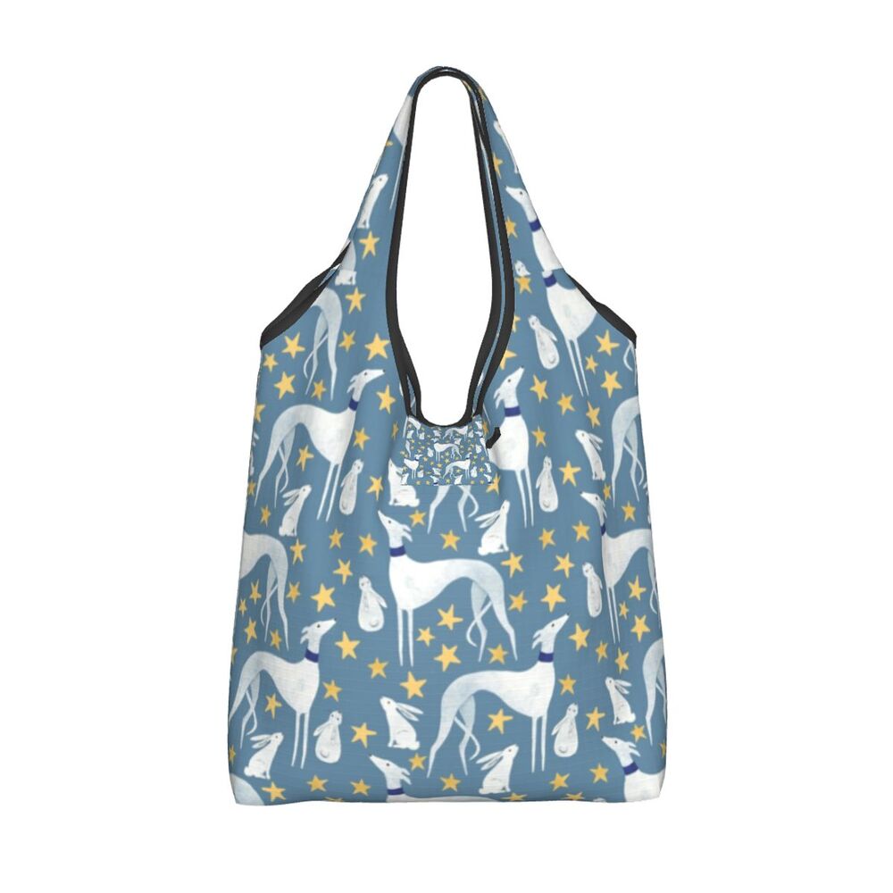 Greyhound Tote Bag — All-Over Print Sighthound Shopping Bag