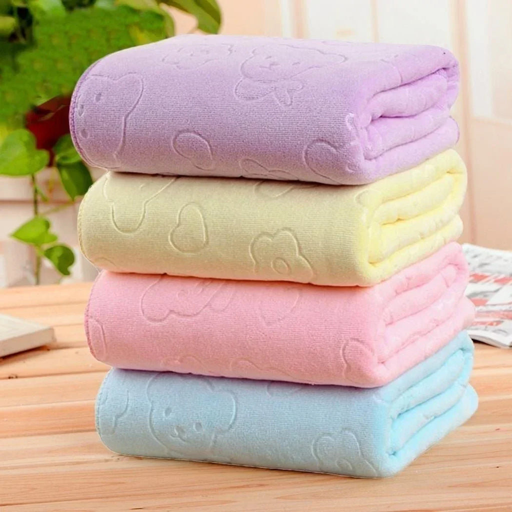 Microfiber Pet Bath Towel – Super Absorbent Dog & Cat Drying Towel (35x70cm)